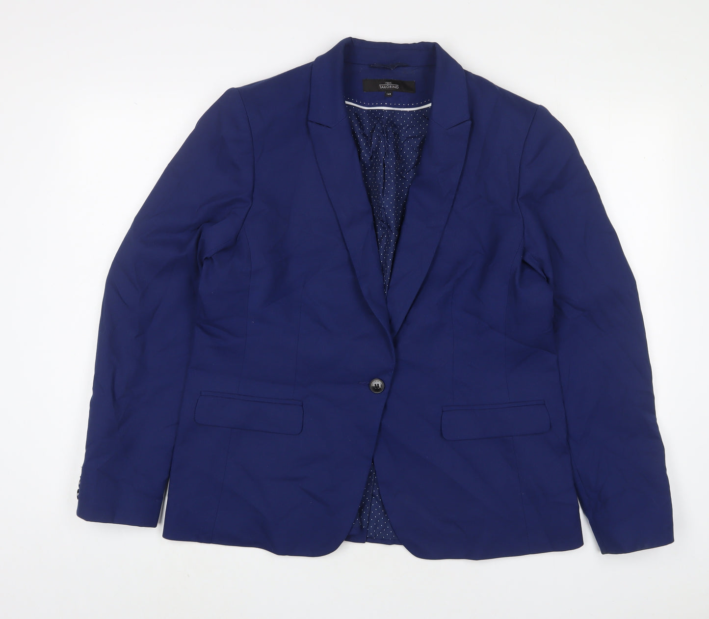 NEXT Womens Blue Jacket Blazer Size 16 Button