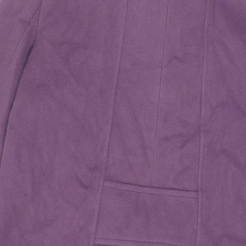 Cc Womens Purple Overcoat Coat Size 14 Button