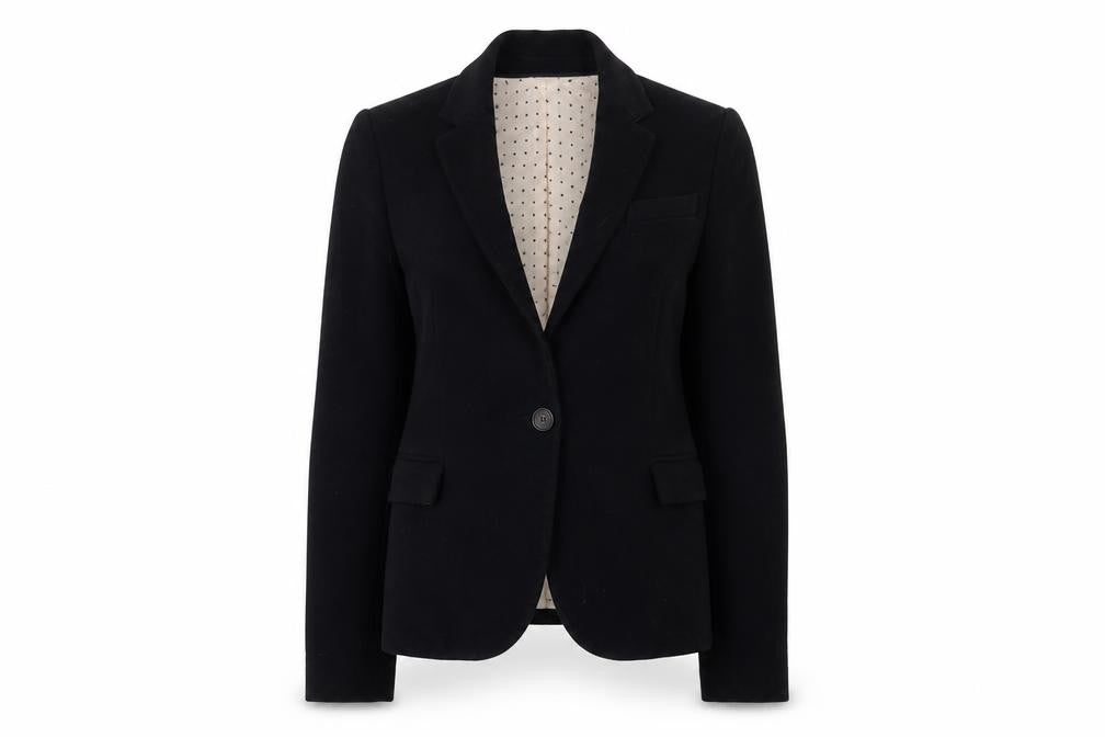 Front view of Zara women’s blue jacket blazer, size XS