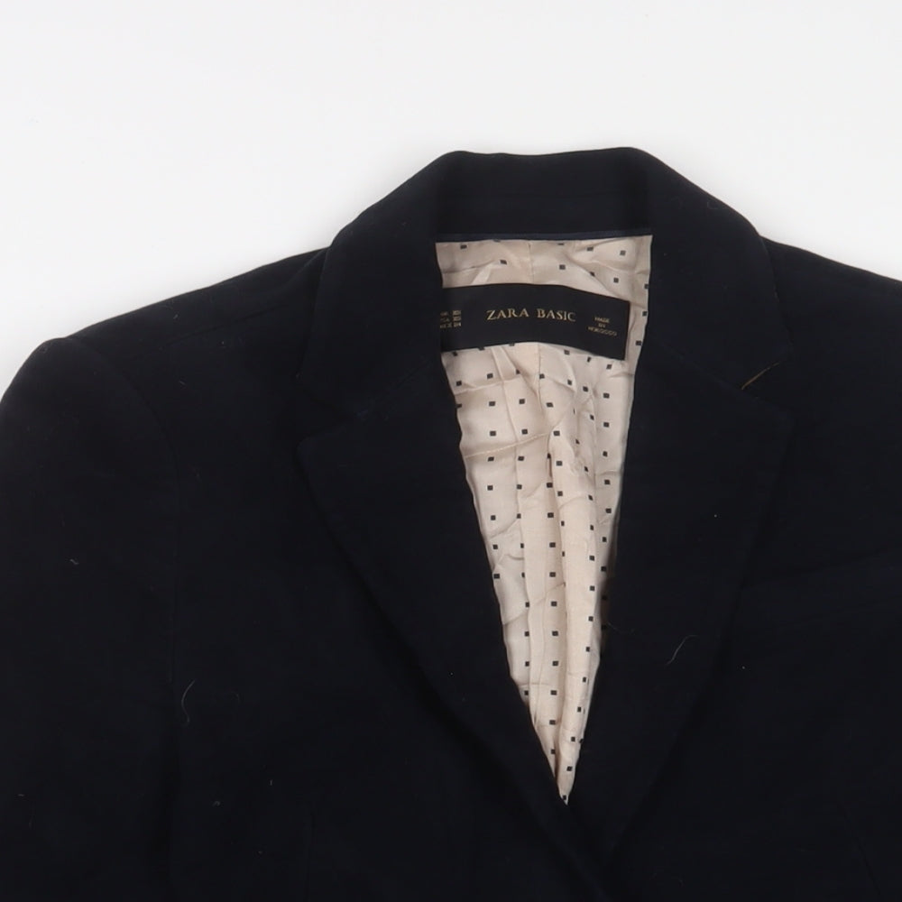 Zara Womens Blue Jacket Blazer Size XS
