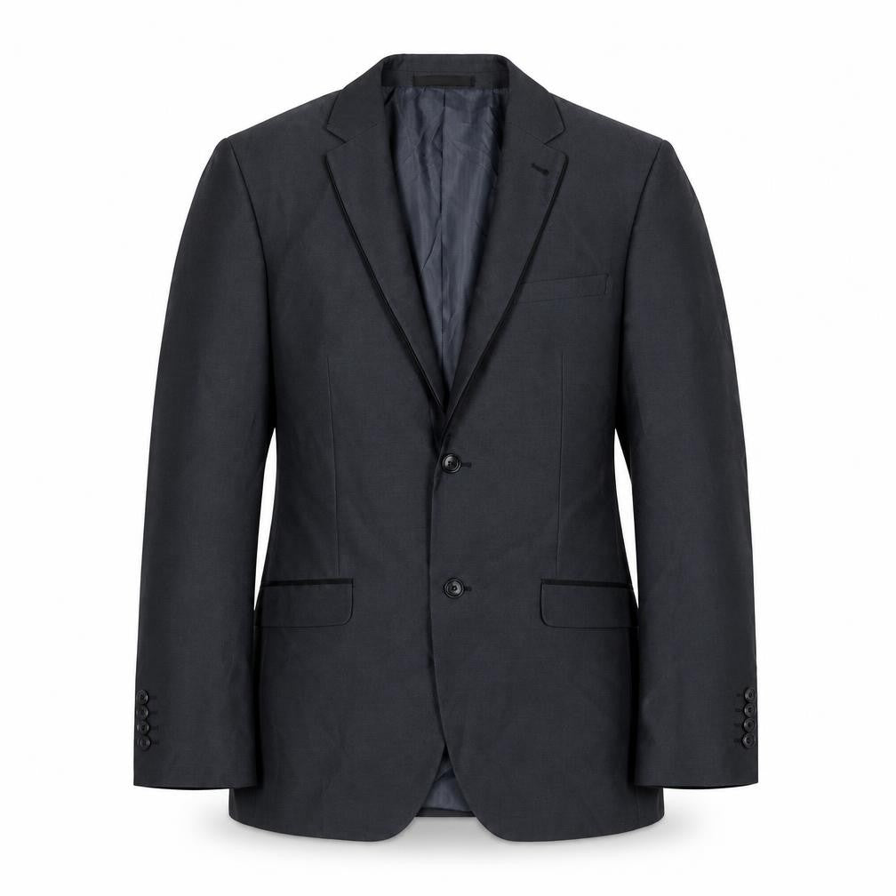 Front view of Greenwoods men’s grey polyester jacket suit jacket, size 38, regular