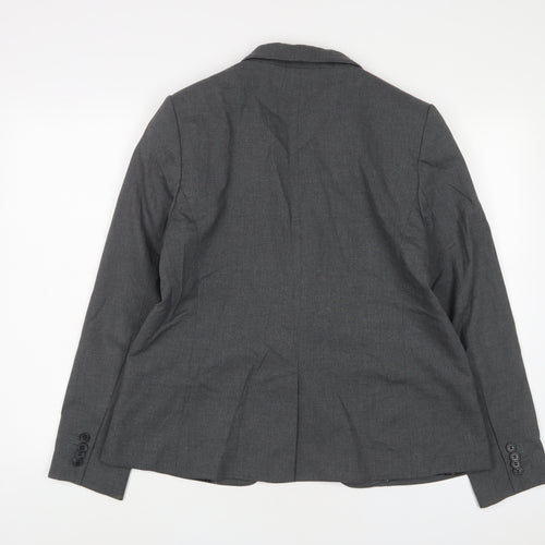 NEXT Womens Grey Jacket Blazer Size 16 Button