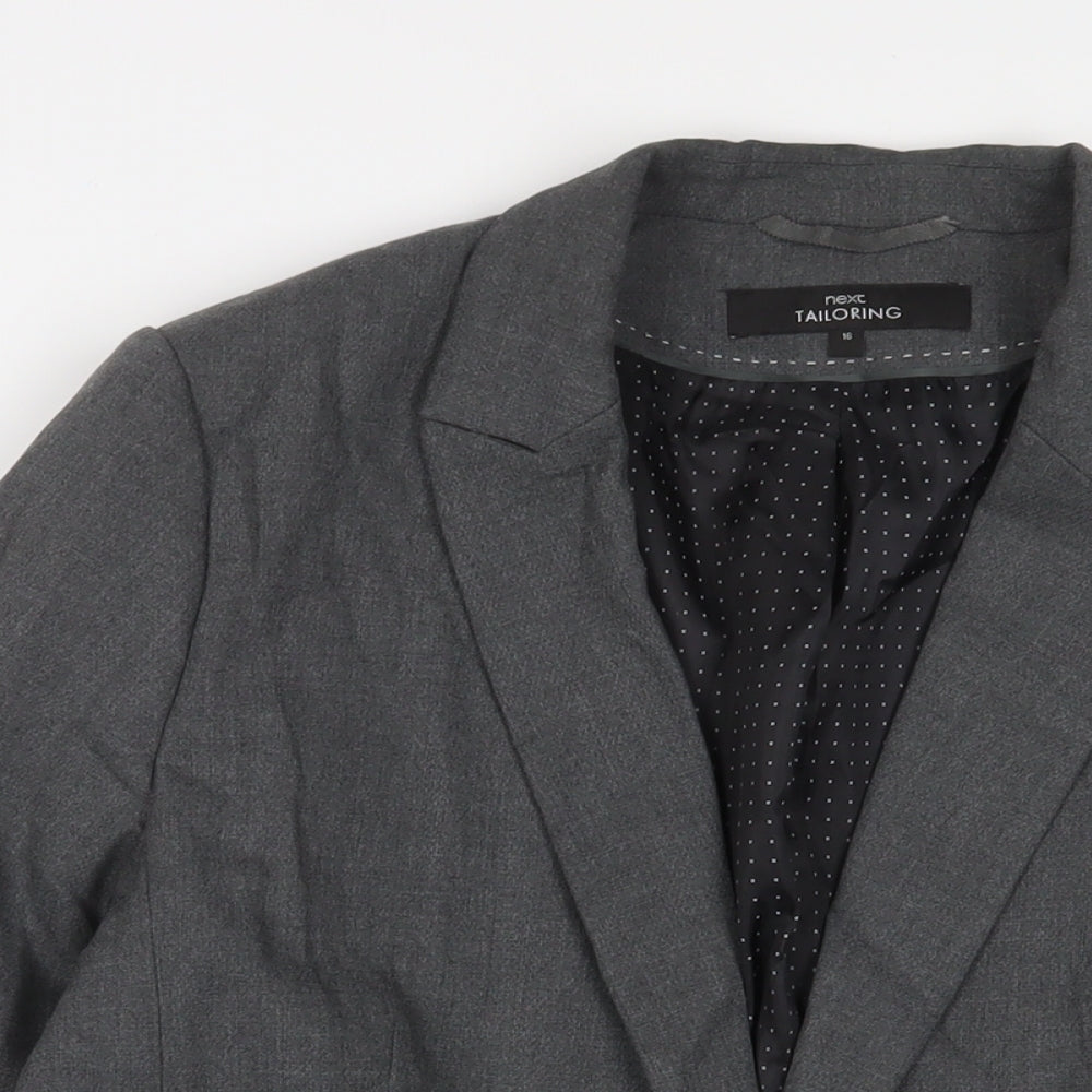 NEXT Womens Grey Jacket Blazer Size 16 Button