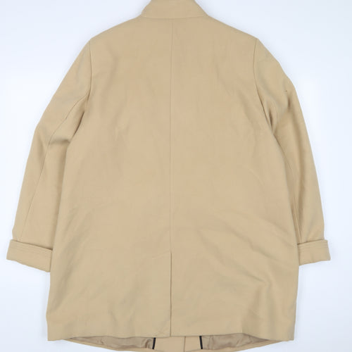 Classic Womens Beige Overcoat Coat Size 20 Buckle