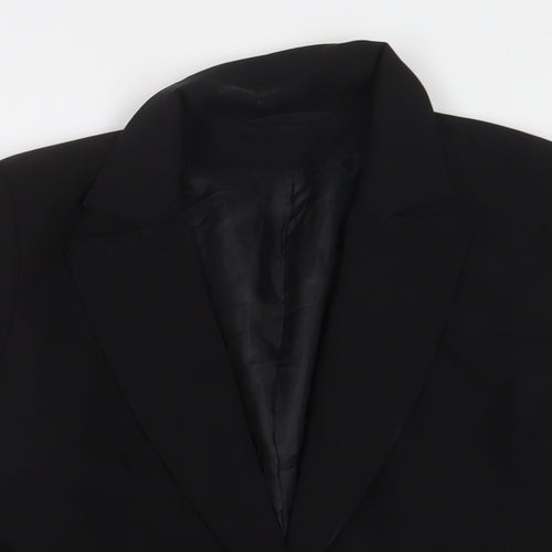 Topshop Womens Black Jacket Blazer Size 10 Button