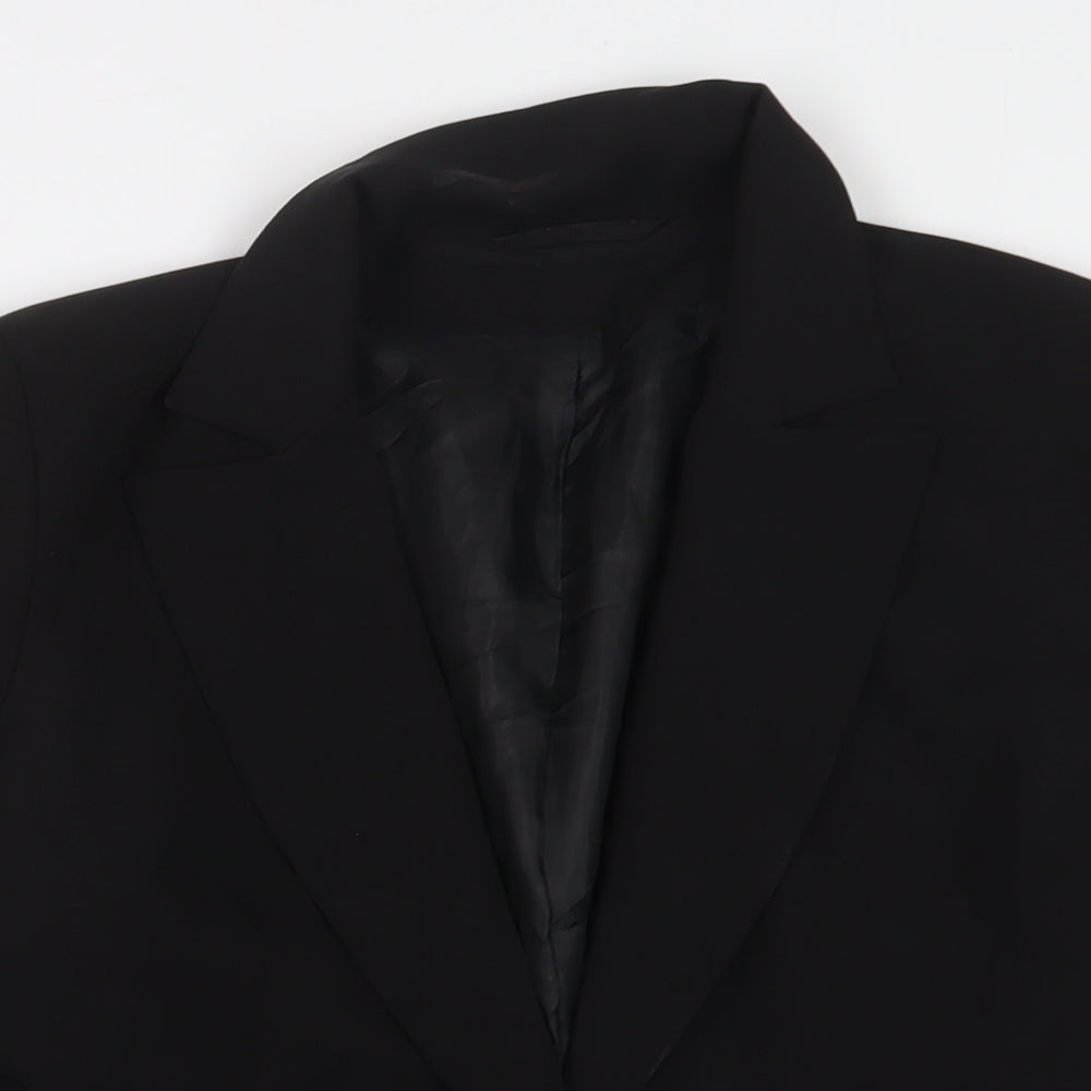 Topshop Womens Black Jacket Blazer Size 10 Button