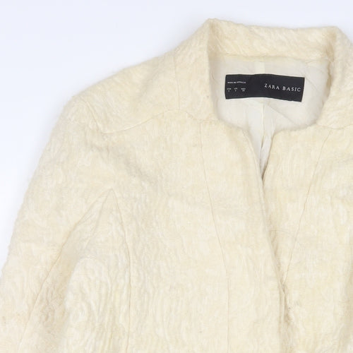Zara Womens Beige Jacket Size L Button