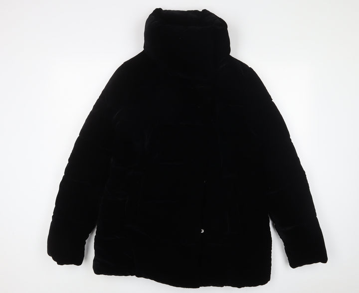 NEXT Womens Black Jacket Coat Size 12 Zip