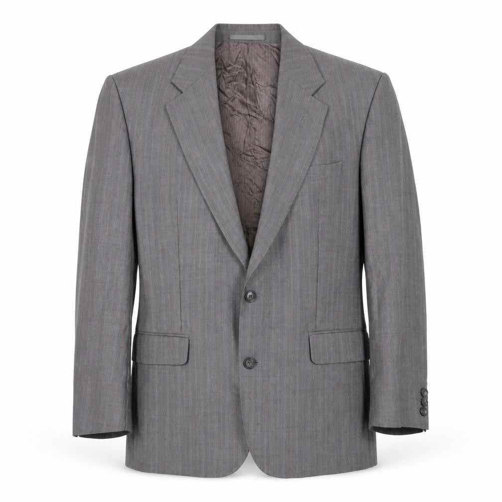 Front view of St Michael men’s grey wool jacket suit jacket, size 42, regular