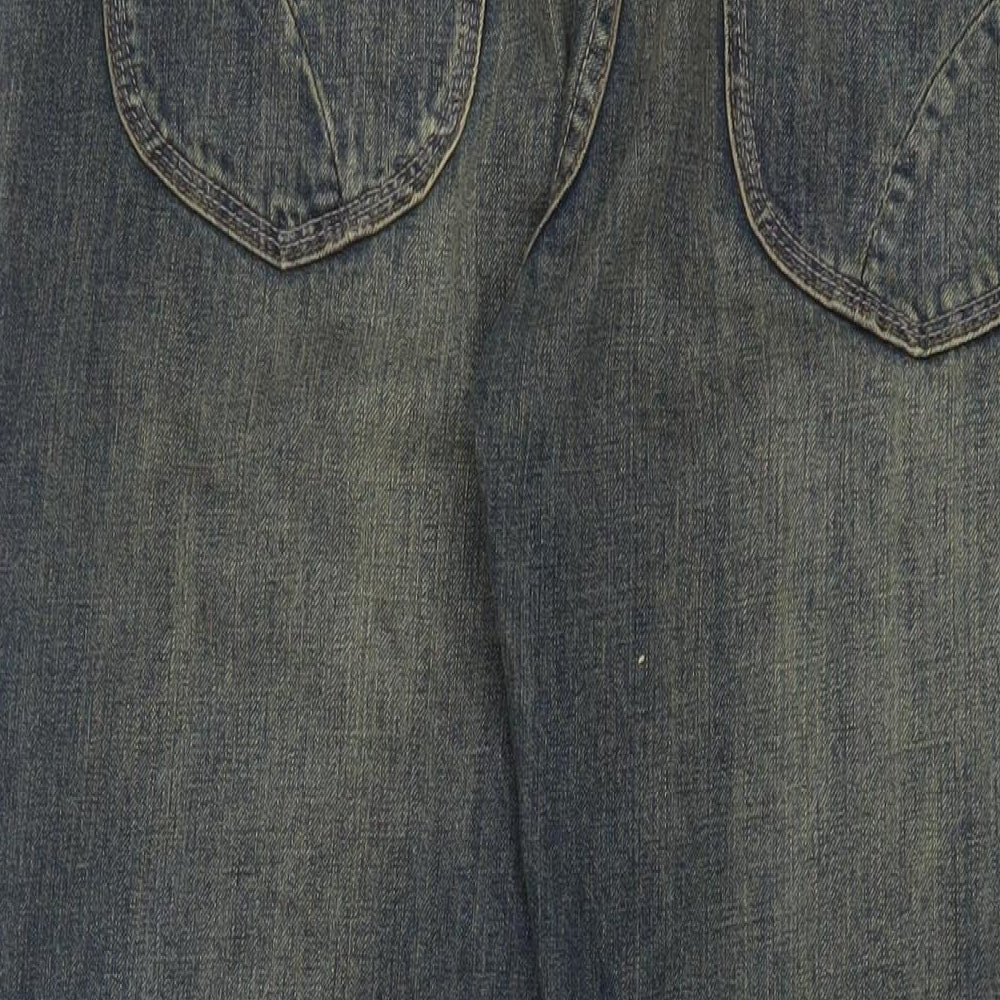 Debenhams Mens Blue Cotton Straight Jeans Size 34 in L32 in Regular Button