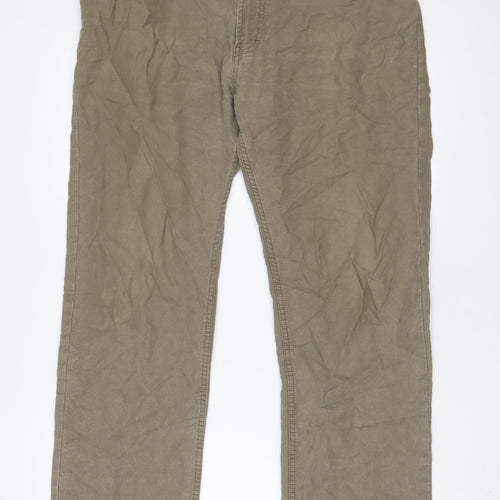 Gap Mens Beige Cotton Straight Jeans Size 36 in L32 in Regular Zip