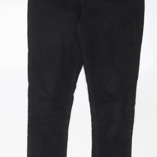 George Womens Black Cotton Skinny Jeans Size 10 L29 in Regular Zip