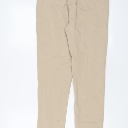 Denim & Co. Womens Beige Cotton Skinny Jeans Size 8 L30 in Regular Zip