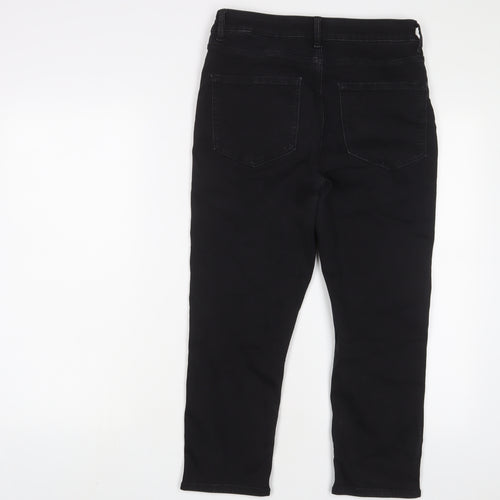 Marks and Spencer Womens Black Cotton Skinny Jeans Size 12 L23 in Regular Zip