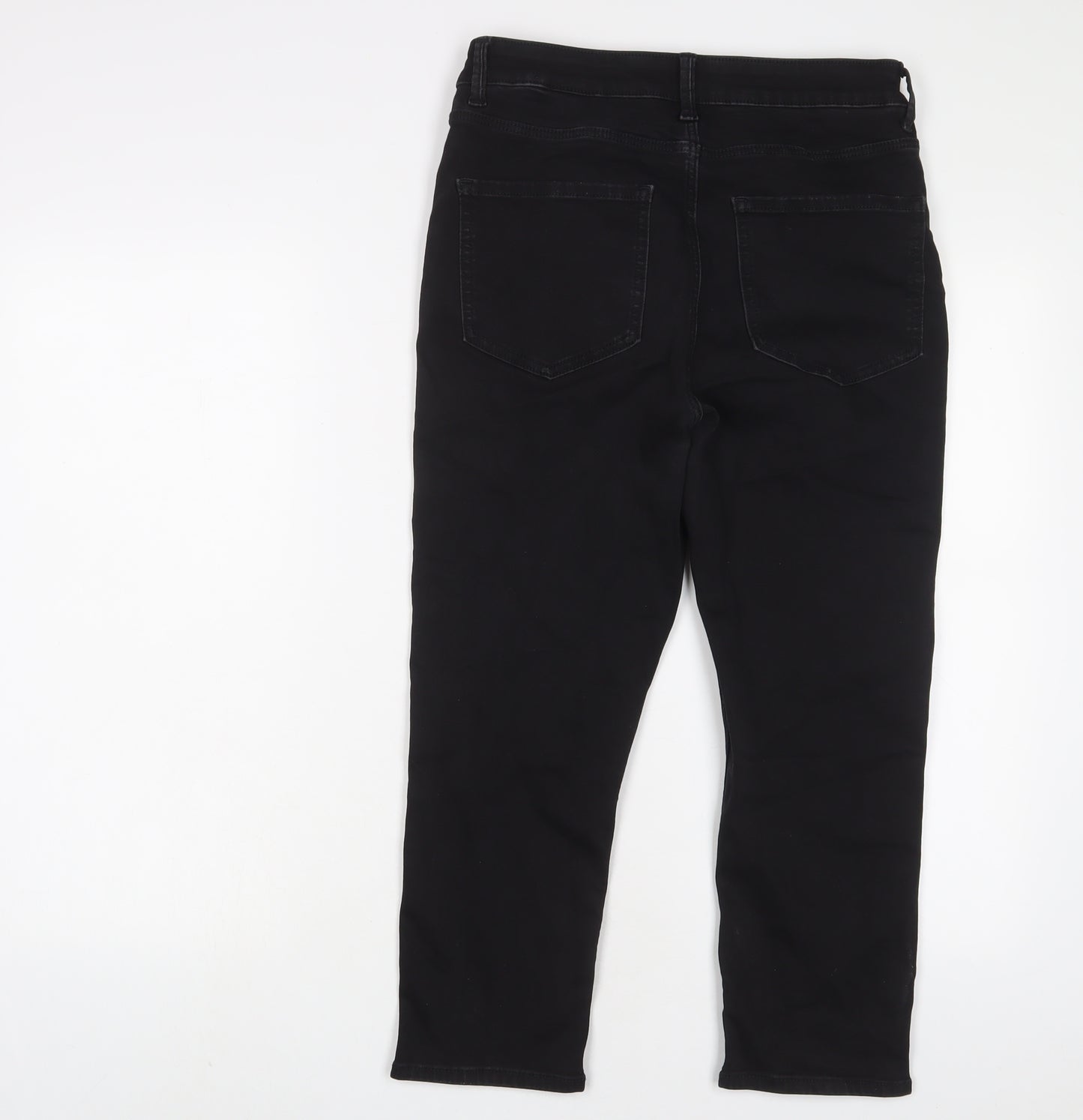 Marks and Spencer Womens Black Cotton Skinny Jeans Size 12 L23 in Regular Zip