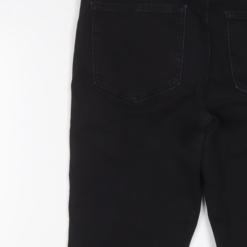 Marks and Spencer Womens Black Cotton Skinny Jeans Size 12 L23 in Regular Zip