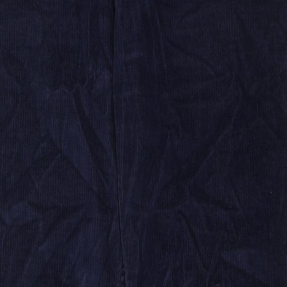 Blue Harbour Mens Blue Cotton Trousers Size 32 in L29 in Regular Zip - Short Leg