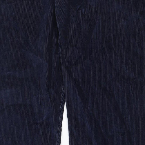 Blue Harbour Mens Blue Cotton Trousers Size 32 in L29 in Regular Zip - Short Leg