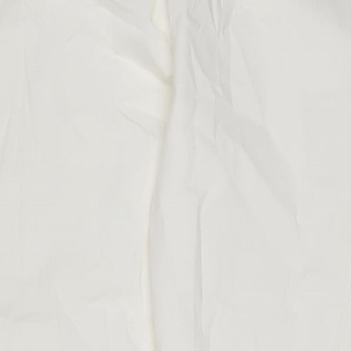 Marks and Spencer Womens White Cotton Straight Jeans Size 20 L28 in Regular Zip