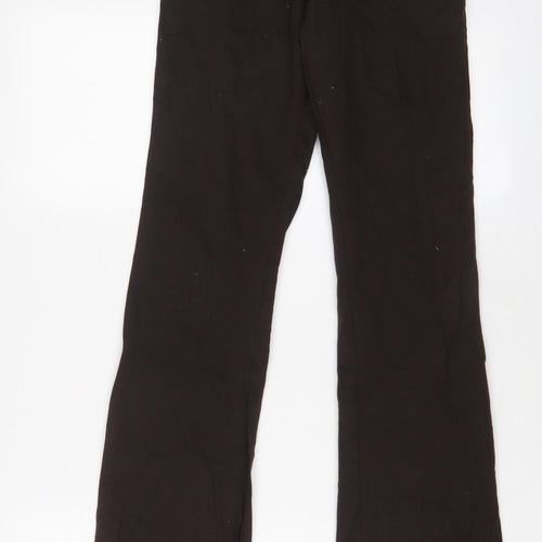 Motel Womens Brown Cotton Trousers Size 2XS L30 in Regular Zip