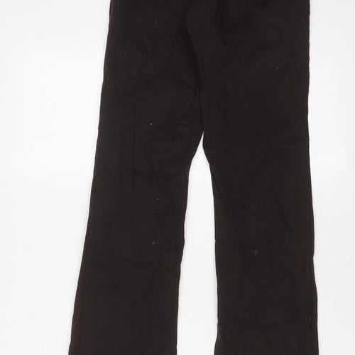 Motel Womens Brown Cotton Trousers Size 2XS L30 in Regular Zip