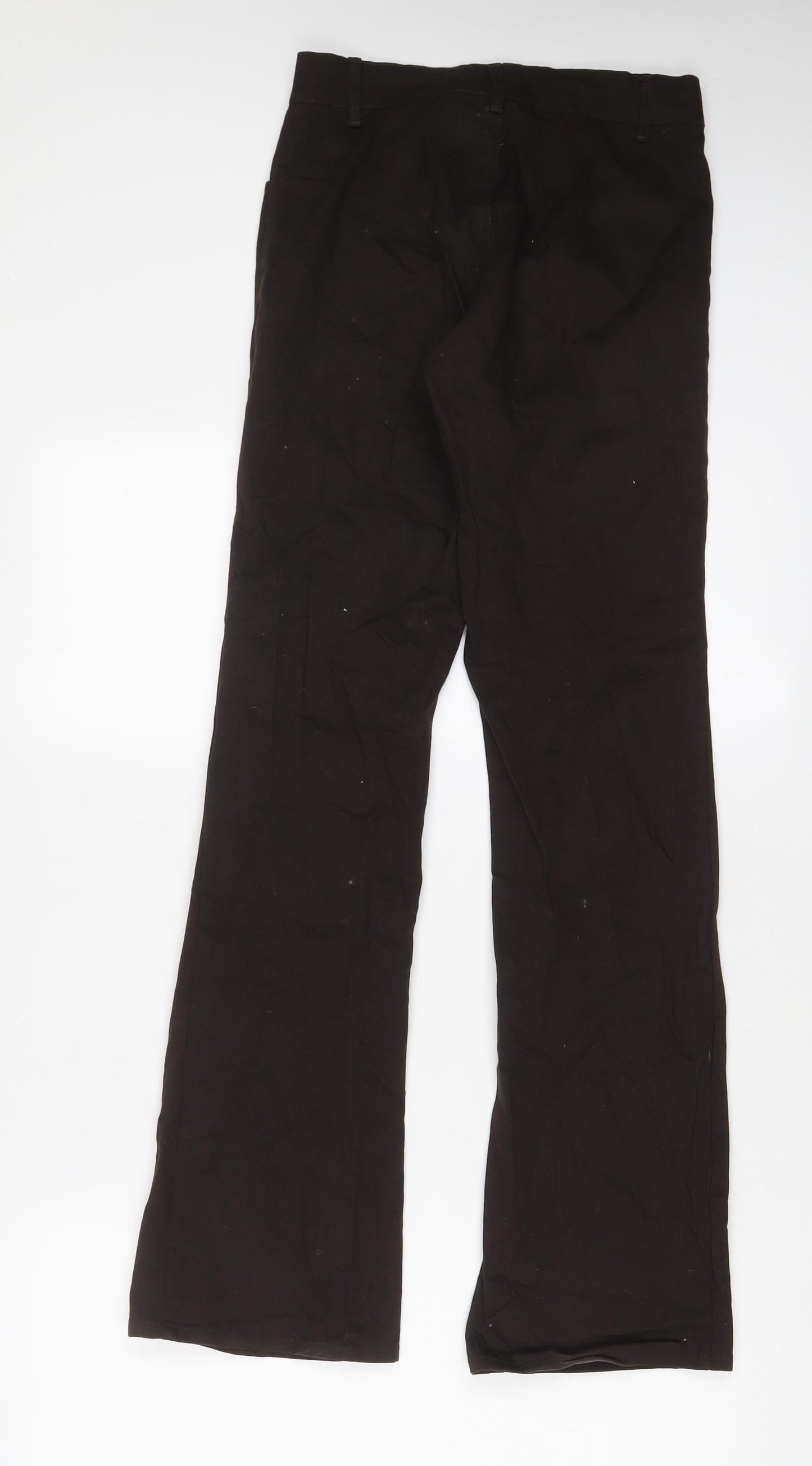 Motel Womens Brown Cotton Trousers Size 2XS L30 in Regular Zip