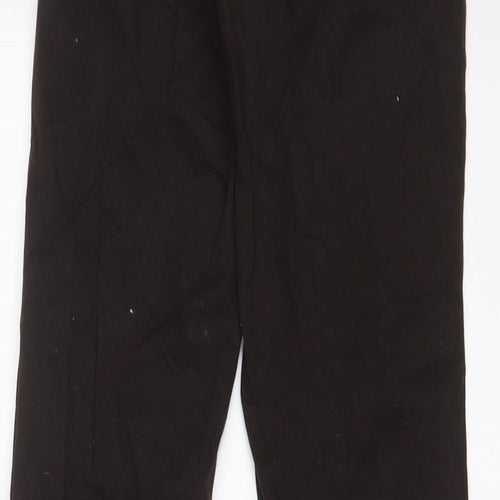 Motel Womens Brown Cotton Trousers Size 2XS L30 in Regular Zip