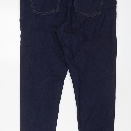 Marks and Spencer Womens Blue Cotton Jegging Jeans Size 14 L28 in Regular