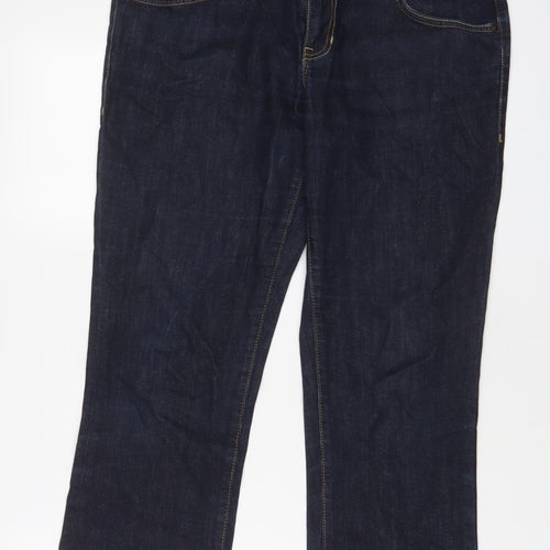 Gap Mens Blue Cotton Cropped Jeans Size 34 in L24 in Regular Zip