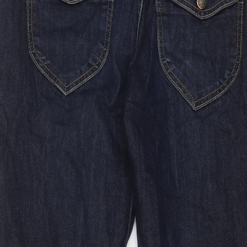 Gap Mens Blue Cotton Cropped Jeans Size 34 in L24 in Regular Zip