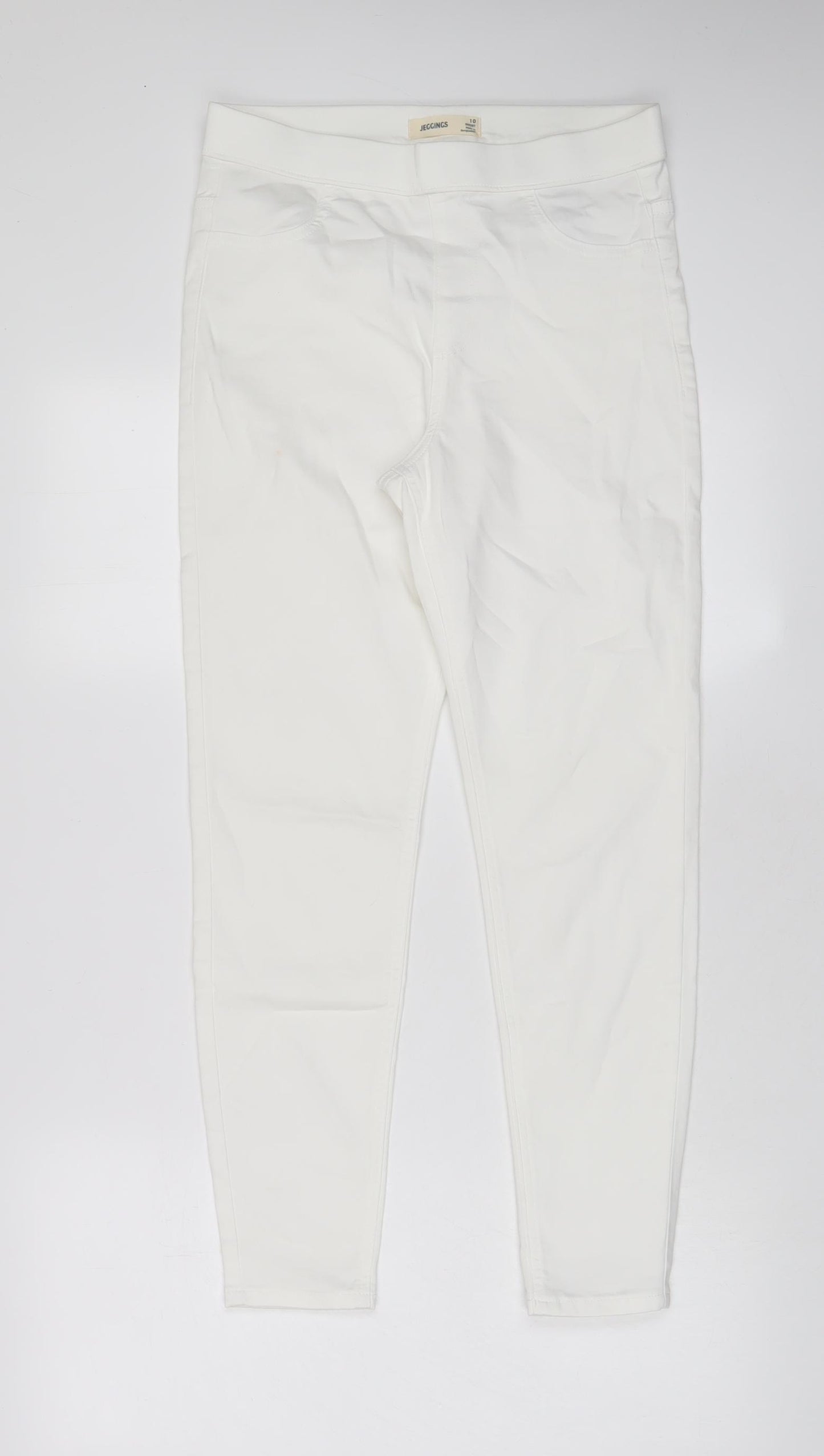 Marks and Spencer Womens White Cotton Jegging Jeans Size 10 L26 in Regular