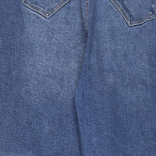 George Womens Blue Cotton Straight Jeans Size 18 L30 in Regular