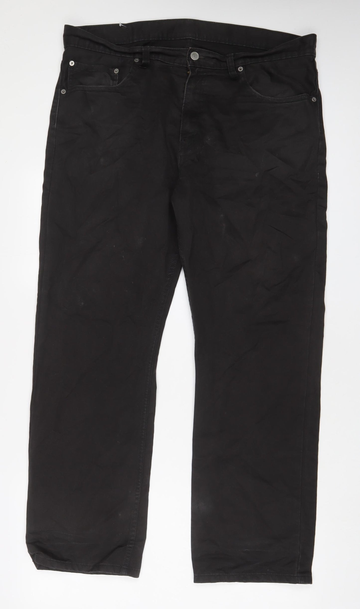 Levi's Mens Brown Cotton Straight Jeans Size 38 in L30 in Regular Zip