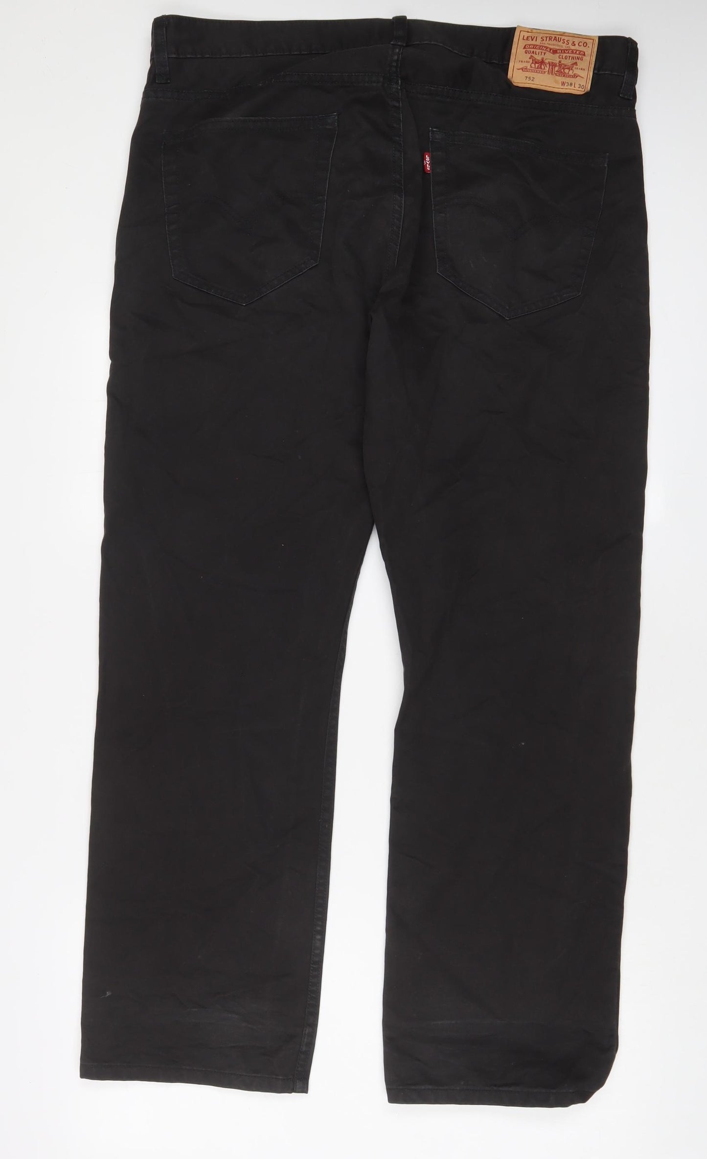 Levi's Mens Brown Cotton Straight Jeans Size 38 in L30 in Regular Zip