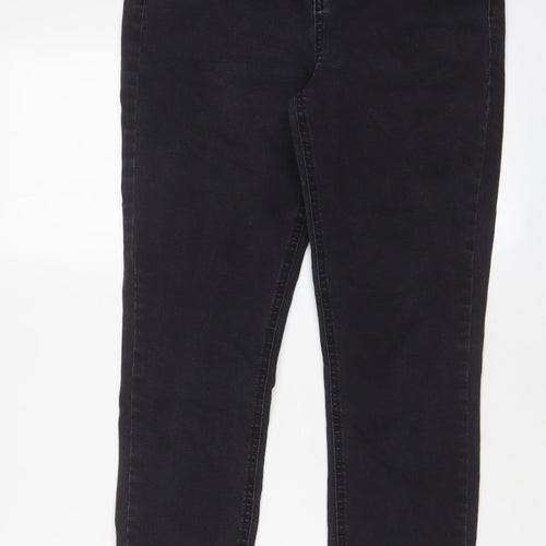 Denim & Co. Womens Grey Cotton Skinny Jeans Size 14 L28 in Regular Zip