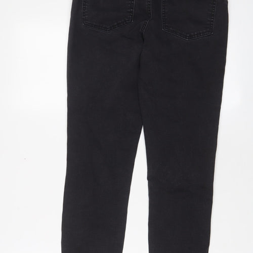 Denim & Co. Womens Grey Cotton Skinny Jeans Size 14 L28 in Regular Zip