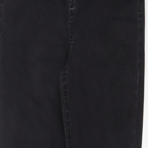 Denim & Co. Womens Grey Cotton Skinny Jeans Size 14 L28 in Regular Zip