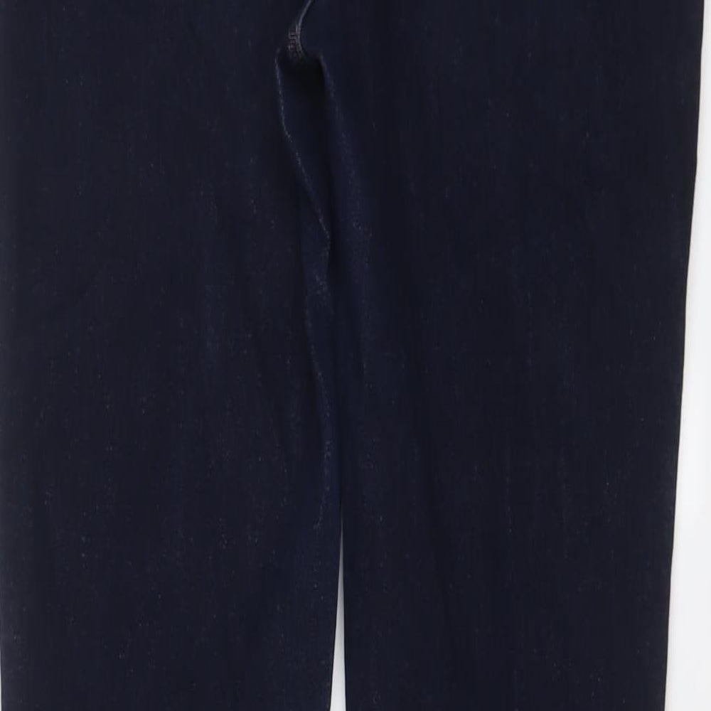 NEXT Womens Blue Cotton Skinny Jeans Size 14 L27 in Regular Zip