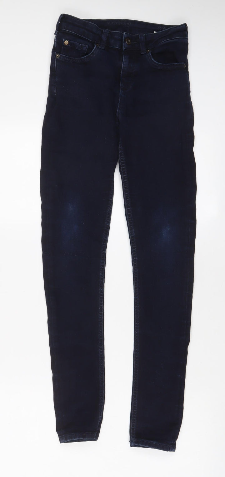 Jack Wills Womens Blue Cotton Skinny Jeans Size 28 in L30 in Regular Zip