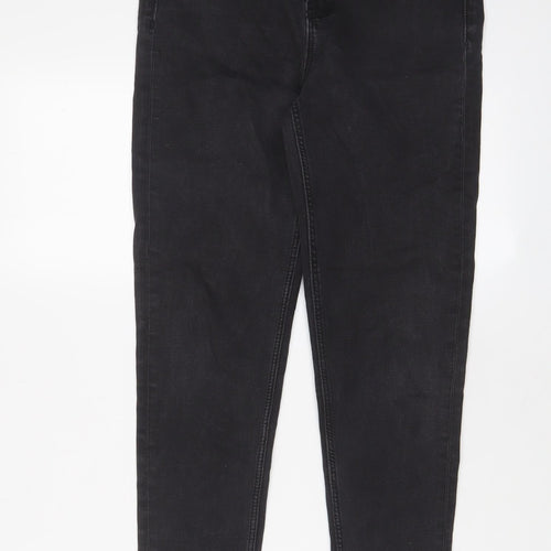 NEXT Womens Grey Cotton Skinny Jeans Size 10 L27 in Regular Zip