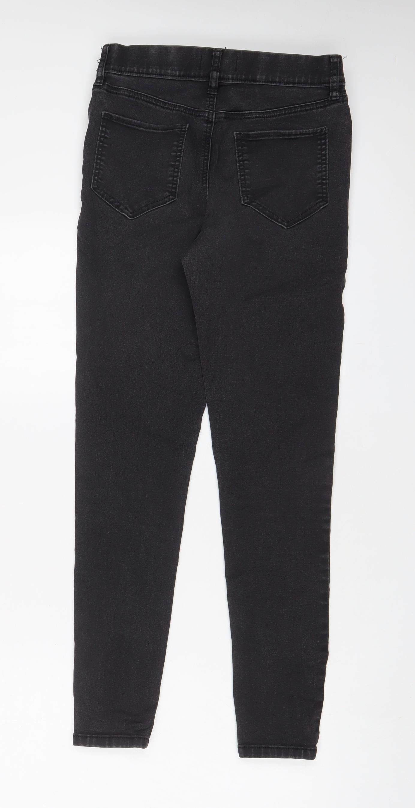 F&F Womens Grey Cotton Jegging Jeans Size 10 L29 in Regular