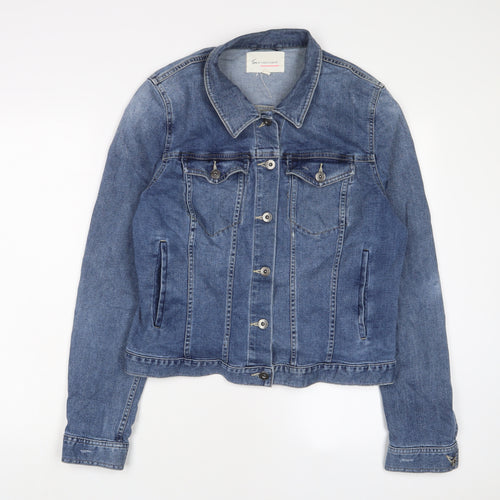 Vince Camuto Womens Blue Jacket Size XL Button