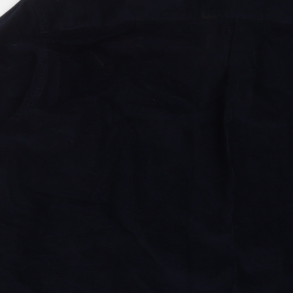 Marks and Spencer Mens Blue Cotton Button-Up Size 2XL Collared Button