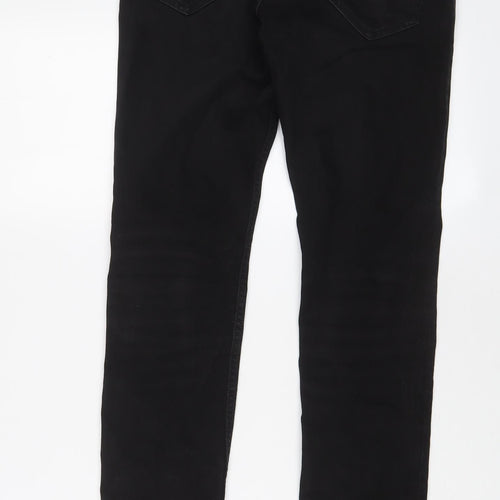 ONLY & SONS Mens Black Cotton Skinny Jeans Size 28 in L32 in Regular Button