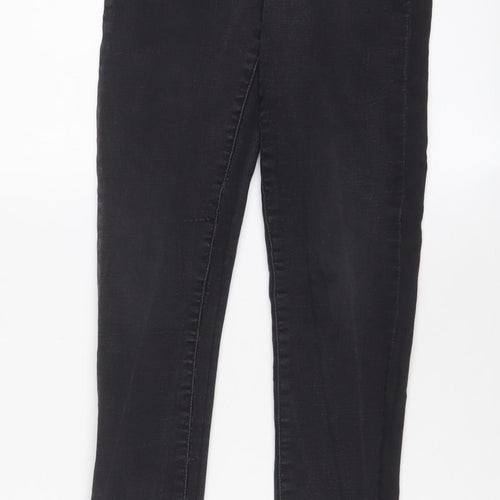 Denim & Co. Womens Grey Cotton Skinny Jeans Size 8 L29 in Regular Zip