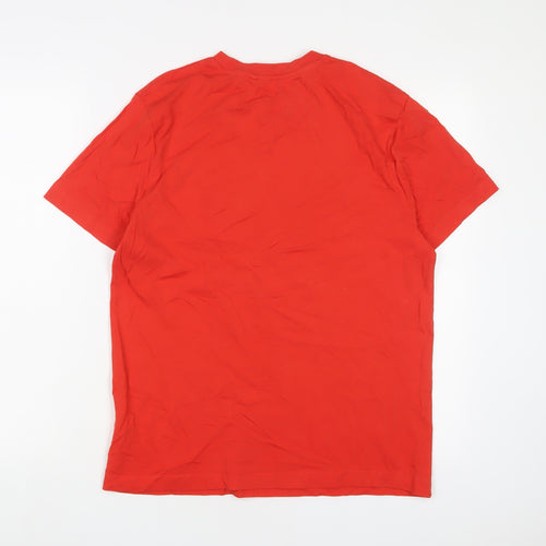 The flash Mens Red Cotton T-Shirt Size L Crew Neck