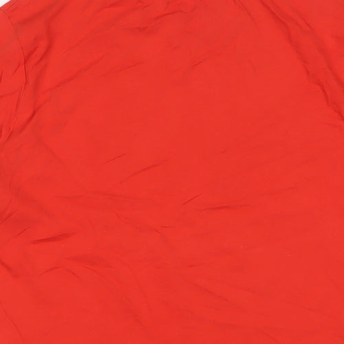 The flash Mens Red Cotton T-Shirt Size L Crew Neck
