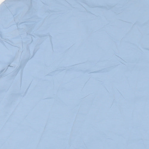 Marks and Spencer Mens Blue Cotton T-Shirt Size L Crew Neck