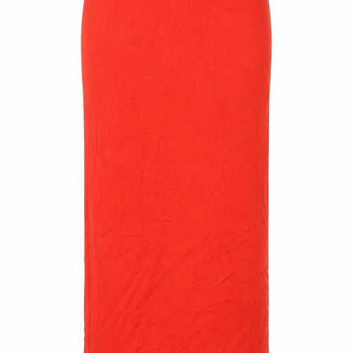 H&M Womens Red Viscose A-Line Skirt Size XS