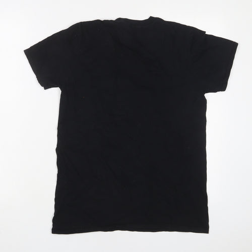 Boohoo Womens Black Cotton Basic T-Shirt Size S Crew Neck